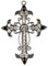 CousinDIY Jewelry Basics Metal Accent 1/Pkg-Silver & Clear Cross